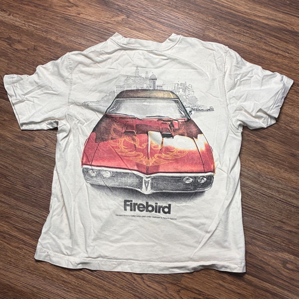 Abercrombie & Fitch Pontiac Firebird Graphic T-Shirt Men's M White Muscle Car